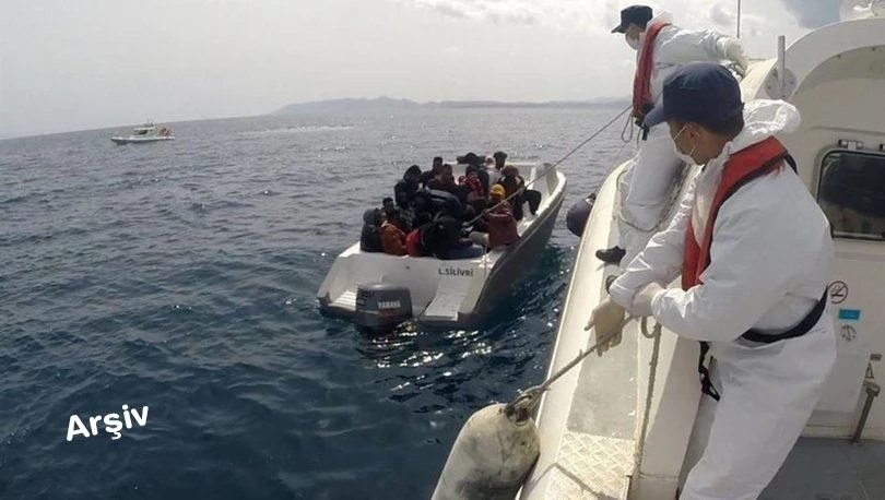 Yunanlıların Türk karasularına ittiği 28 göçmen kurtarıldı 